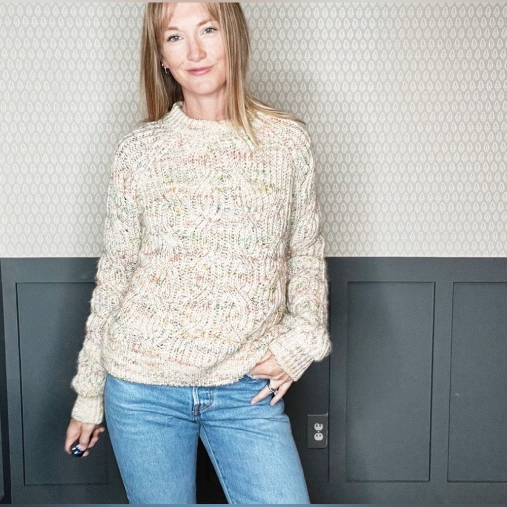 Scotch & Soda Cream Crew Neck Sweater